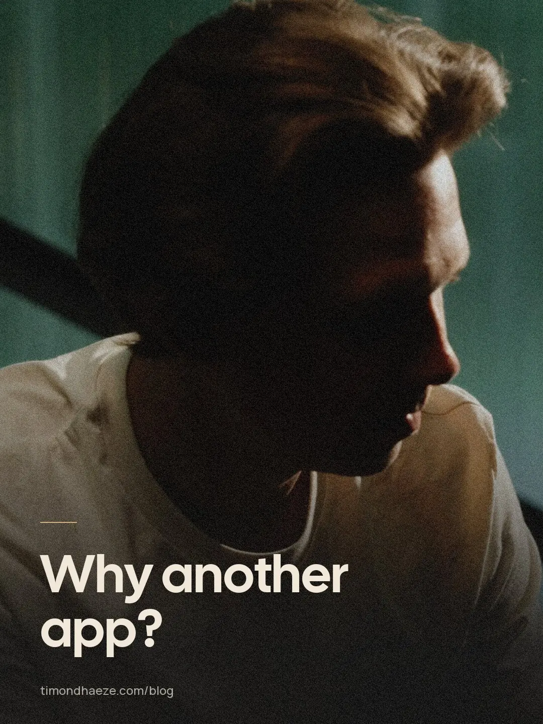 Cover with the title Why another app?